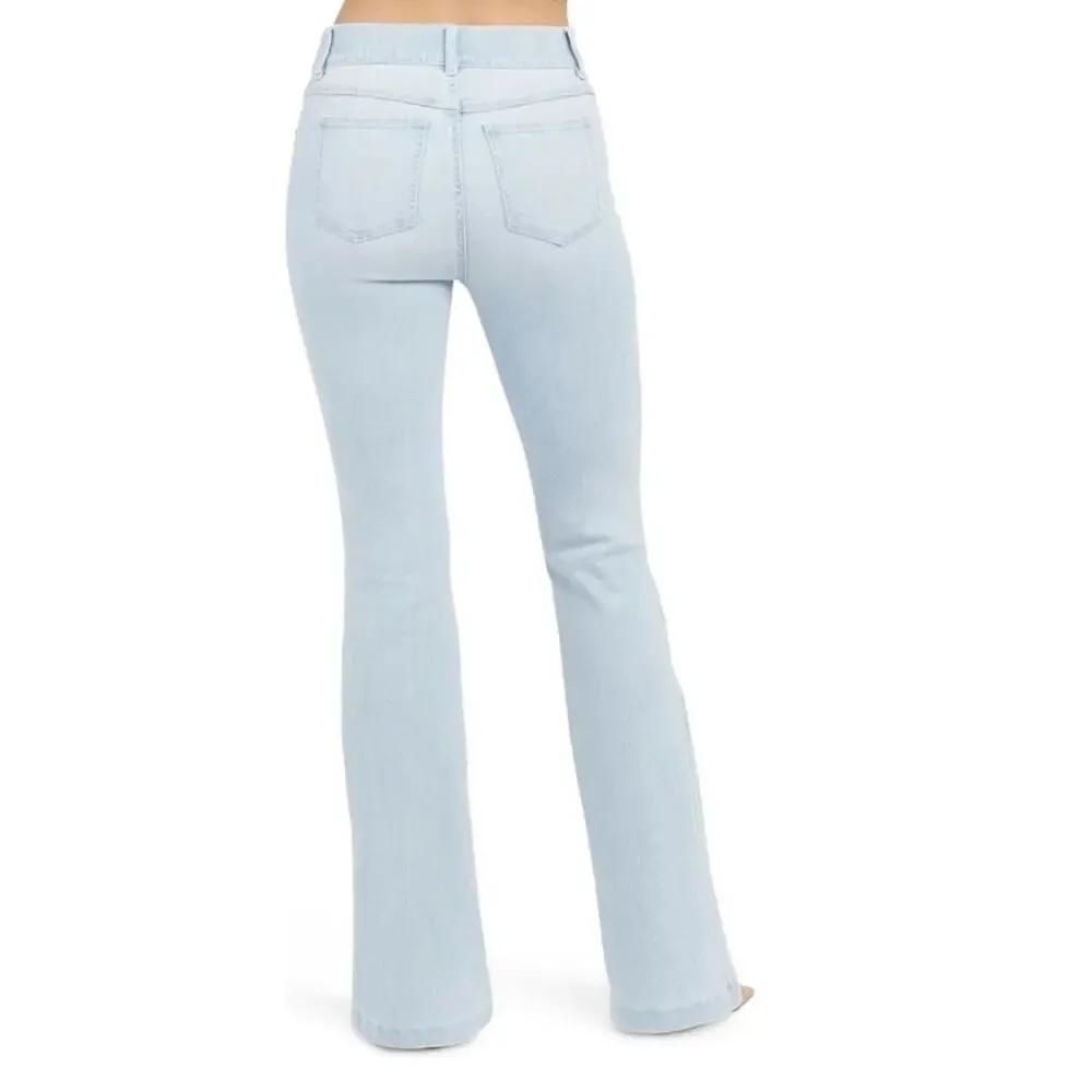 Spanx High Waisted Flare Denim Jegging Retro Light Wash Women's Plus Size 1X